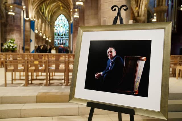 The public memorial service for Alex Salmond at St Giles Cathedral in Edinburgh (Pic: Jane Barlow/PA Wire)
