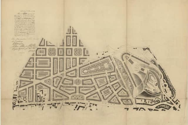 One of Playfair's plans for Edinburgh's Third New Town which was submitted in 1819.