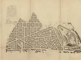 One of Playfair's plans for Edinburgh's Third New Town which was submitted in 1819.