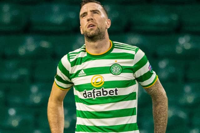 Celtic's Shane Duffy looks dejected during 3-1 Europa League loss to AC Milan on Thursday (Photo by Craig Williamson / SNS Group)