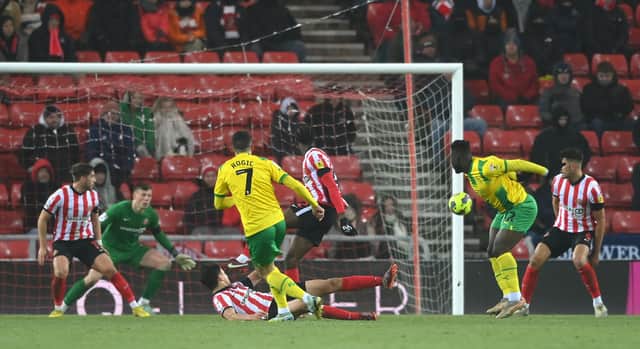 Former Celtic midfielder Tom Rogic scores his first WBA goal in the 2-1 win over Sunderland at the Stadium of Light. (Photo by Stu Forster/Getty Images)
