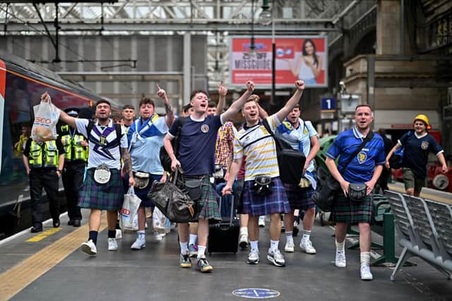 Thousands of tartan clad Scotland fans travelled to London for the recent Euros match against England at Wembley.