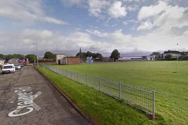 The 28-year-old was attacked near a nursery school and playing field in the Riccarton area of Kilmarnock, East Ayrshire, on Saturday night.