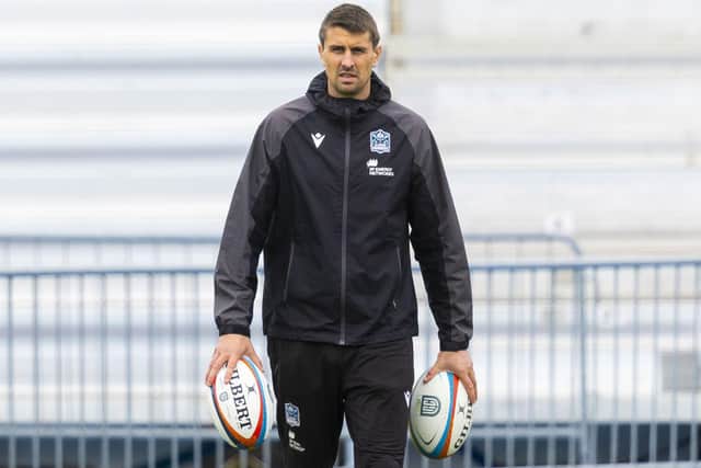 Defence coach Pete Murchie during a Glasgow Warriors training session at Scotstoun Stadium. (Photo by Ross MacDonald / SNS Group)