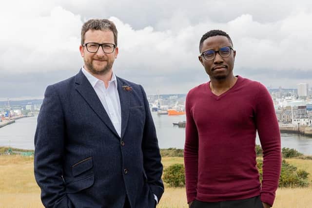 RAB-Microfluidics director of commercialisation Jamie Grant and CEO Dr Rotimi Alabi, pictured in Aberdeen.