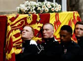 Servicemen from the The Royal Regiment of Scotland who helped carry the Queen's coffin at her lying-in-rest in Edinburgh have been awarded the Royal Victorian Medal (Silver), which recognises distinguished personal service to the monarch in the Queen's demise honours list. Picture: Alkis Konstantinidis/PA Wire
