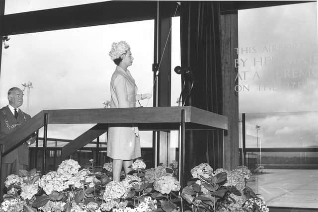 The Queen opening Glasgow Airport's passenger terminal in 1966. Picture: Glasgow Airport