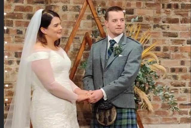 Ewan and Rachel Dyce getting married at Kinkell Byre St Andrews