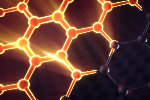 Graphene is said to be 100 times stronger than steel, very light, extremely flexible and a highly efficient conductor of electricity.