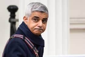 Mayor of London Sadiq Khan departs following his appearance at the UK Covid inquiry. Picture: Leon Neal/Getty Images