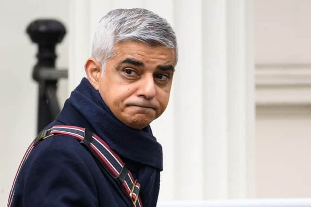 Mayor of London Sadiq Khan departs following his appearance at the UK Covid inquiry. Picture: Leon Neal/Getty Images