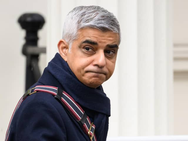 Mayor of London Sadiq Khan departs following his appearance at the UK Covid inquiry. Picture: Leon Neal/Getty Images