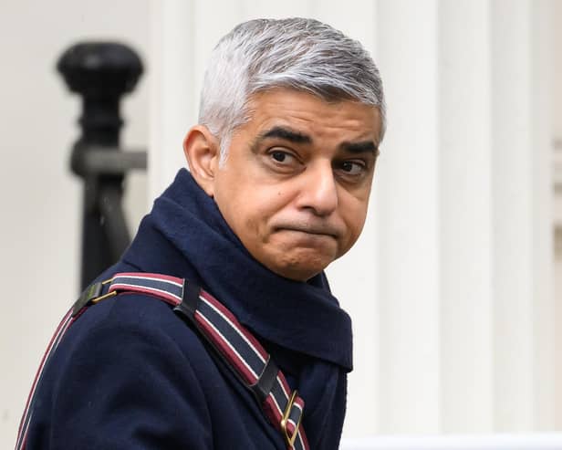 Mayor of London Sadiq Khan departs following his appearance at the UK Covid inquiry. Picture: Leon Neal/Getty Images