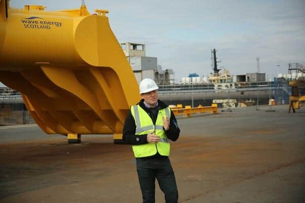 Wave Energy Scotland’s Tim Hurst at the unveiling of Blue X