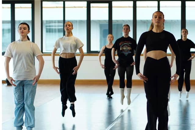 Contemporary dancers at The Scottish Institute of Theatre, Dance, Film and Television
