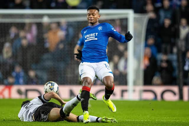 Oscar Cortes impressed for Rangers on the wing.