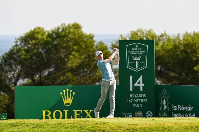 Euan Walker in action during a practice day prior to the Rolex Challenge Tour Grand Final supported by The R&A at Club de Golf Alcanada in Alcudia. Picture: Octavio Passos/Getty Images.