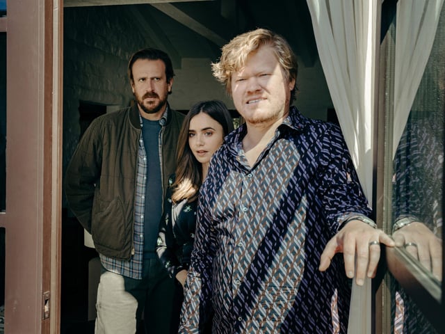 Netflix exclusive Windfall stars Oscar nominated Jesse Plemons (Breaking Bad), Lily Collins and Jason Segel. The film begins when a man breaks into a tech billionaire's empty vacation home.