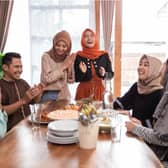 Muslims celebrate with feasts and prayers with family, friends and the wider community