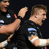 Jonny Matthews scores Glasgow Warriors' fourth try of the match against Connacht.