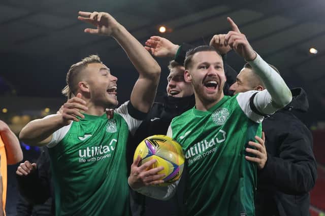 Ryan Porteous, left, and Martin Boyle are good friends and are now reunited at Hibs.