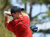 Rory McIlroy wearing a red top in the final round of World Golf Championships-Workday Championship at The Concession in Bradenton, Florida. Picture: Mike Ehrmann/Getty Images.
