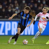 Hendry during a Champions League match for Club Brugge against RB Leipzig.