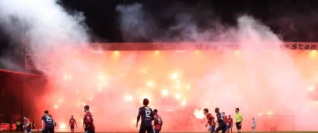 The Scottish Football Supporters’ Association has called on the authorities to clamp down heavily on the use of pyrotechnics in Scottish football. Pic: Steve Welsh/PA Wire