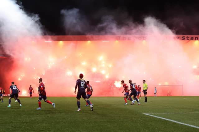 The Scottish Football Supporters’ Association has called on the authorities to clamp down heavily on the use of pyrotechnics in Scottish football. Pic: Steve Welsh/PA Wire