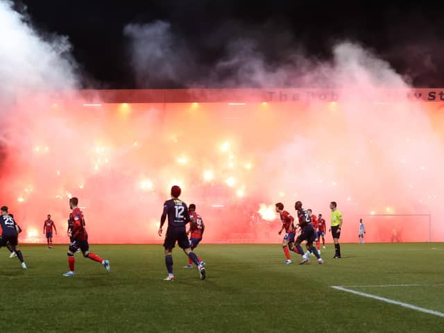 The Scottish Football Supporters’ Association has called on the authorities to clamp down heavily on the use of pyrotechnics in Scottish football. Pic: Steve Welsh/PA Wire