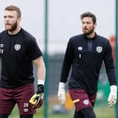 Zander Clark (left) will remain Hearts number one goalkeeper for now despite the return from injury of Craig Gordon. (Photo by Ross Parker / SNS Group)