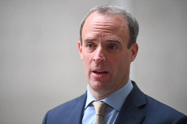 Foreign Secretary Dominic Raab has been criticised for cutting aid spending.