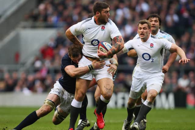 Matt Banahan in action for England against Scotland at Twickenham during the 2011 Six Nations. (Photo by Stu Forster/Getty Images)