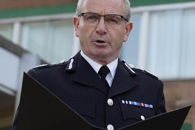 Chief Constable Iain Livingstone of Police Scotland at Fettes Police Station in Edinburgh.