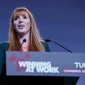 Deputy Labour Party leader Angela Rayner speaking at the TUC congress at the ACC Liverpool.