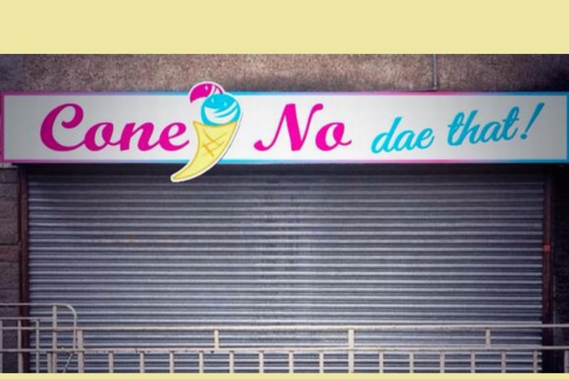 Anyone who's lived in Scotland long enough will know the famous phrase "gonnae no dae that" (don't do that) and this ice cream parlour in Airdrie seized the opportunity to have fun with it.