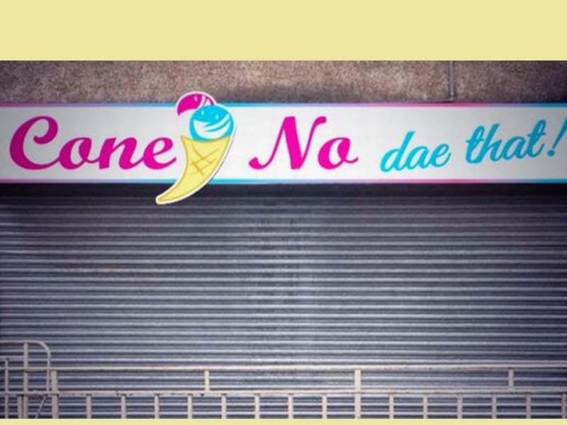 Anyone who's lived in Scotland long enough will know the famous phrase "gonnae no dae that" (don't do that) and this ice cream parlour in Airdrie seized the opportunity to have fun with it.