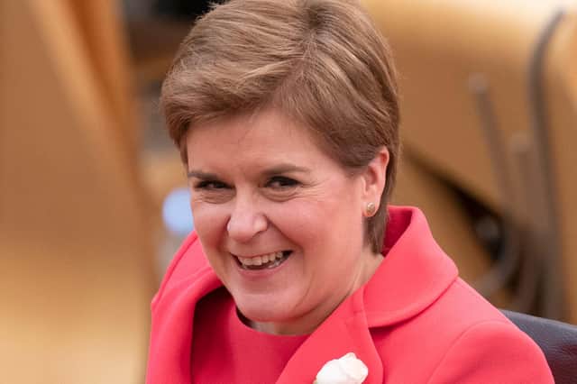 Nicola Sturgeon is all smiles at the ceremony to mark the official start the sixth session of the Scottish Parliament last October​​​​​