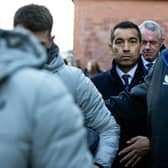 Rangers manager Giovanni van Bronckhorst leaves the stadium after the 1-1 draw with St Mirren on Saturday. (Photo by Alan Harvey / SNS Group)