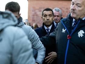 Rangers manager Giovanni van Bronckhorst leaves the stadium after the 1-1 draw with St Mirren on Saturday. (Photo by Alan Harvey / SNS Group)