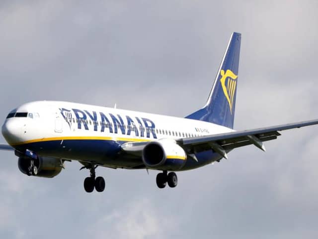 File photo dated 04/10/17 of a Ryanair plane. The budget airline has cancelled 190 flights scheduled for Friday because of strikes by cabin crew in Spain, Belgium, the Netherlands, Portugal, Italy and Germany. PRESS ASSOCIATION Photo. Issue date: Tuesday September 25, 2018. See PA story EUROPE Ryanair. Photo credit should read: Niall Carson/PA Wire