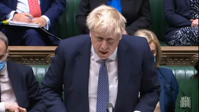 Boris Johnson apologised at Prime Minister's Questions for attending an event held in the garden of 10 Downing Street during lockdown (Picture: House of Commons/PA)