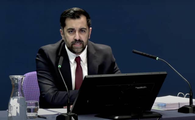 First Minister Humza Yousaf giving evidence to the UK Covid 19 Inquiry