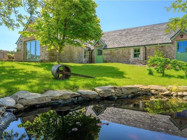 Exterior: There is a pretty courtyard garden and pond as well as two acres of adjoining land, which could be used to house livestock or grow an orchard.
Contact: Savills