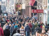 Shoppers in Princes Street, Edinburgh. Picture: Ian Georgeson/JP Resell