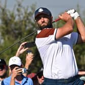 Jon Rahm will lead the way for Europe in the final-day singles in the 44th Ryder Cup in Rome. Picture: Andreas Solaro/AFP via Getty Images.