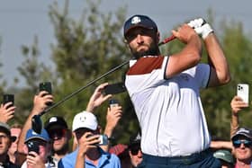 Jon Rahm will lead the way for Europe in the final-day singles in the 44th Ryder Cup in Rome. Picture: Andreas Solaro/AFP via Getty Images.
