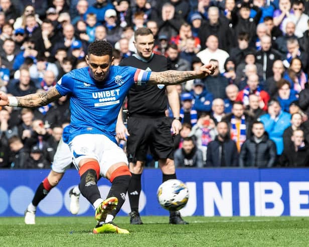 Rangers' James Tavernier scored his 11th penalty of the Scottish Premiership season in the 3-3 draw with Celtic at Ibrox on Sunday. (Photo by Alan Harvey / SNS Group)