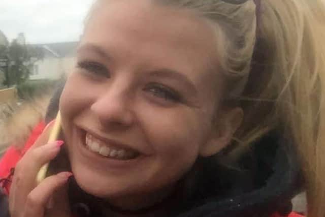 Amy-Rose Wilson died in a crash in New Carron Road, Falkirk, last month. Pic: Police Scotland
