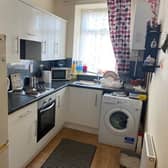 The kitchen at 2 Caroline Place, Fraserburgh.